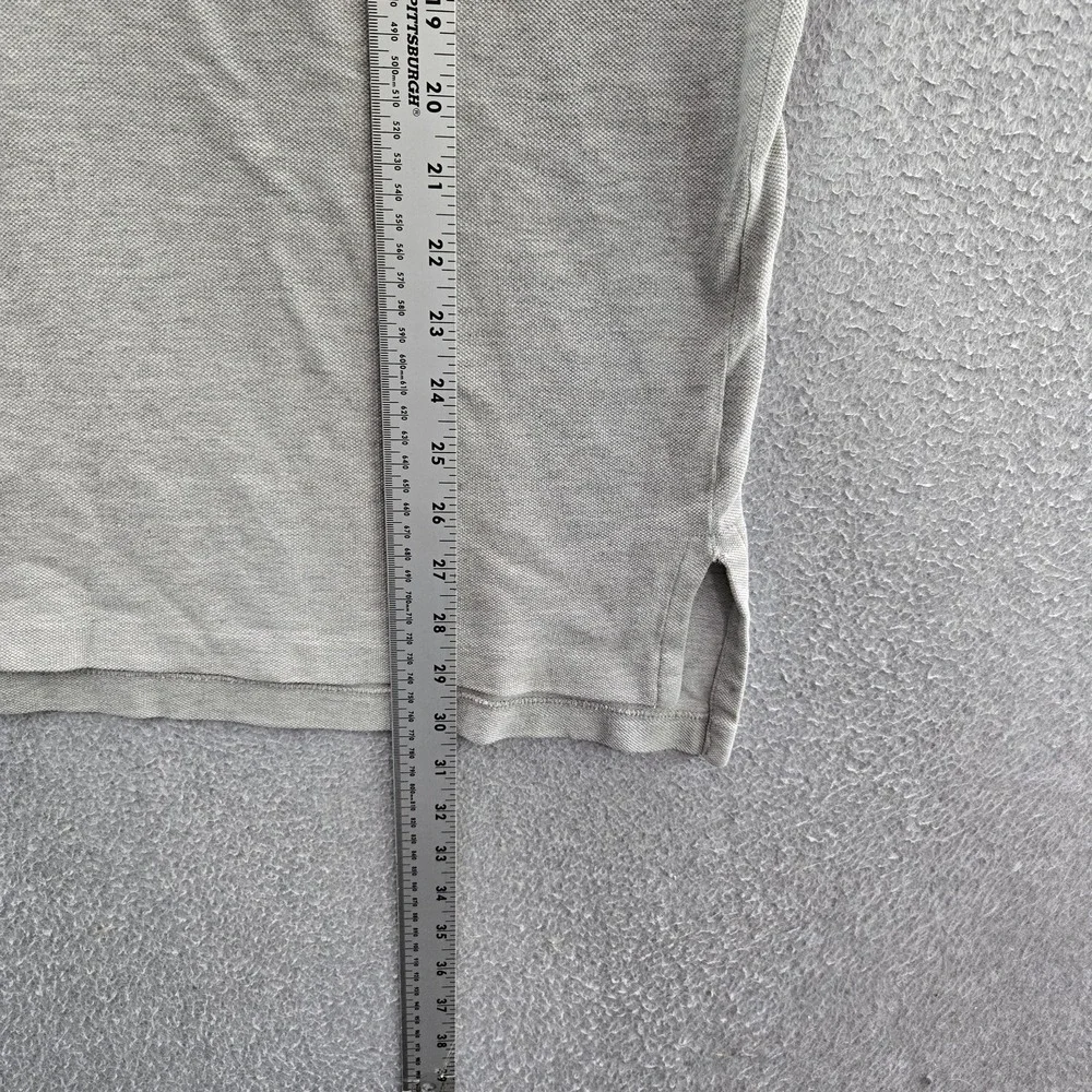 VINTAGE Polo‎ Ralph Lauren Men Polo XL Gray Embroidered Pony Logo Short Sleeve